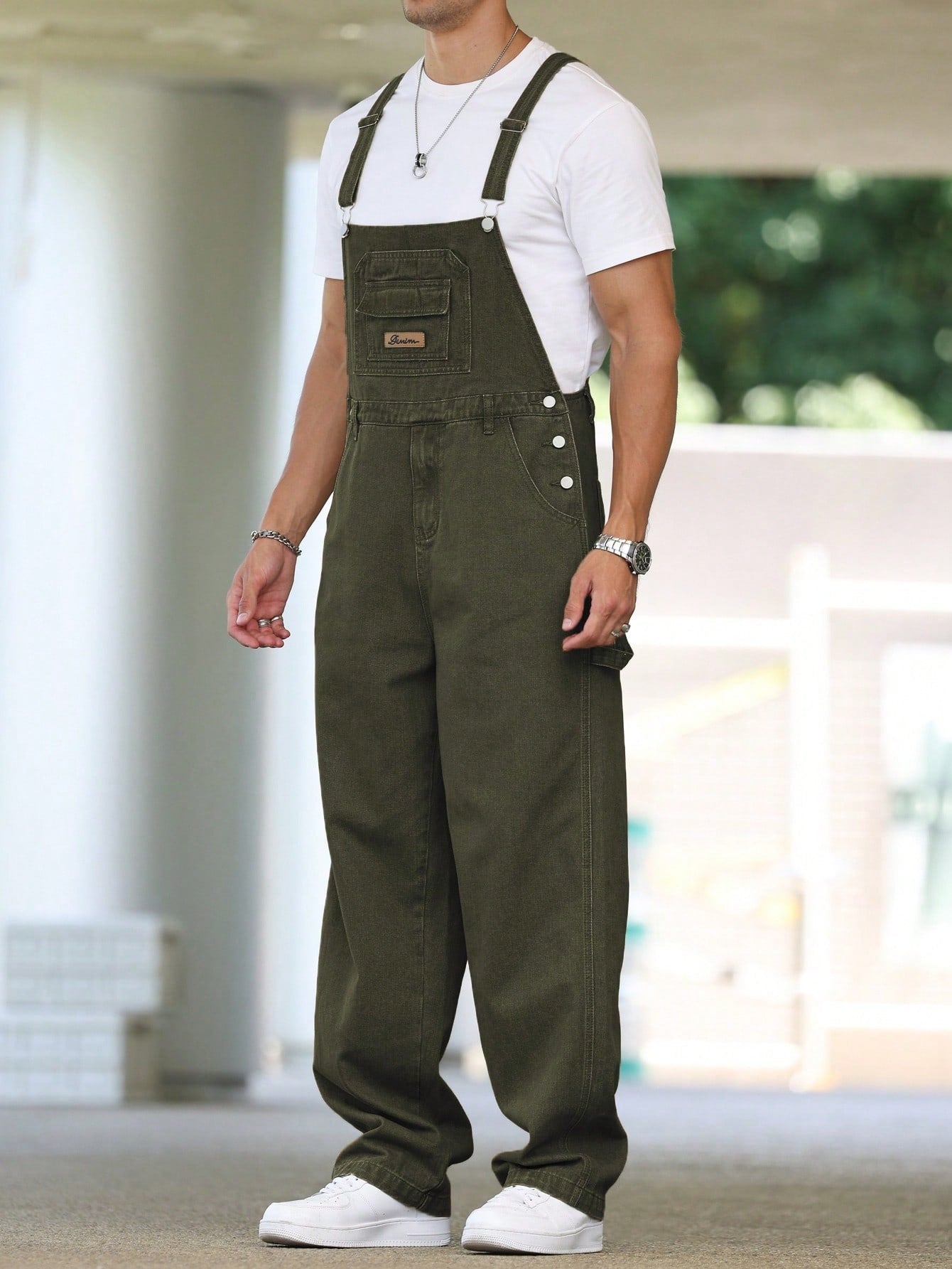 Fashionable Casual Street - style Suspender Jeans Workwear Pants - DBMP Shop