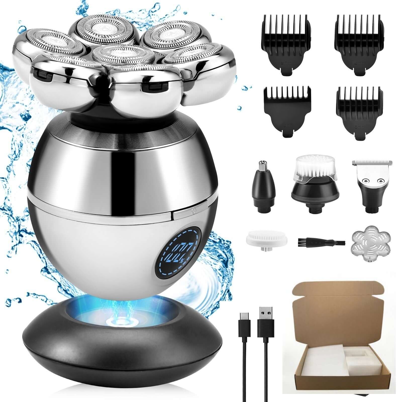 7 - blade Electric Rechargeable Professional Hair Clipper Multifunctional Shaver - DBMP (Electronics And More Store)