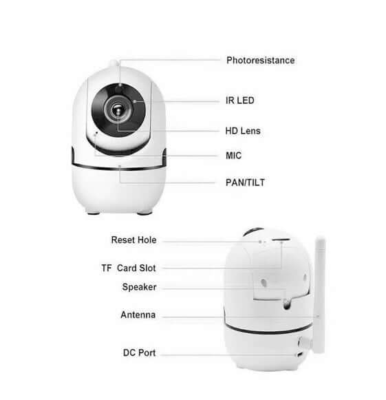 1080P WiFi Wireless Indoor Home Security Camera Night Vision Baby Pet Monitor - DBMP (Electronics And More Store)