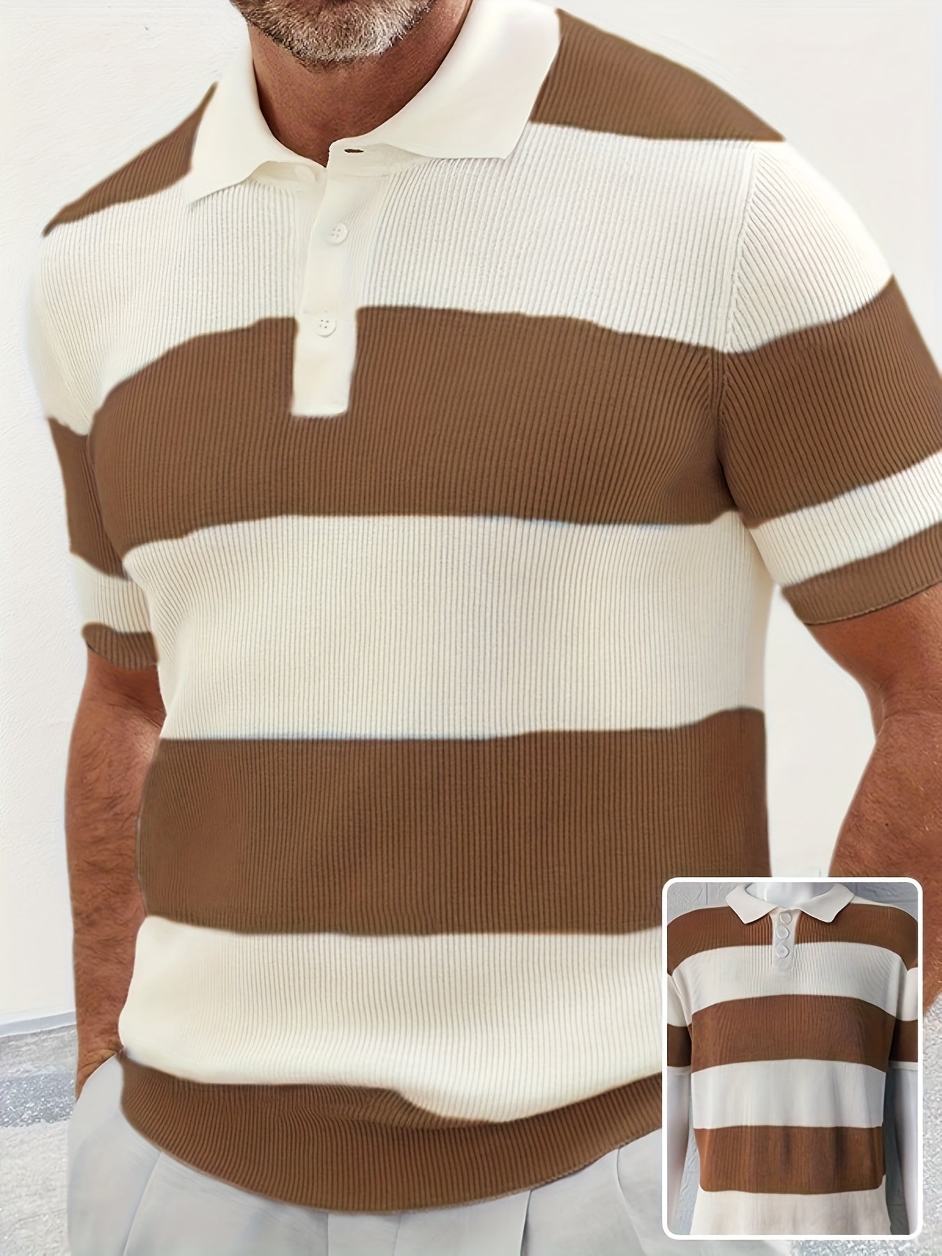 Mens Clothing Summer Fashion Lapel Sweater Short Sleeve Men Clothing Men Wears - DBMP Shop