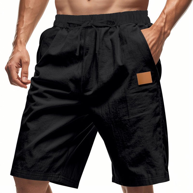 Solid - color Mens Plus - size Thin Linen Breathable Beach Sports Casual - DBMP Shop